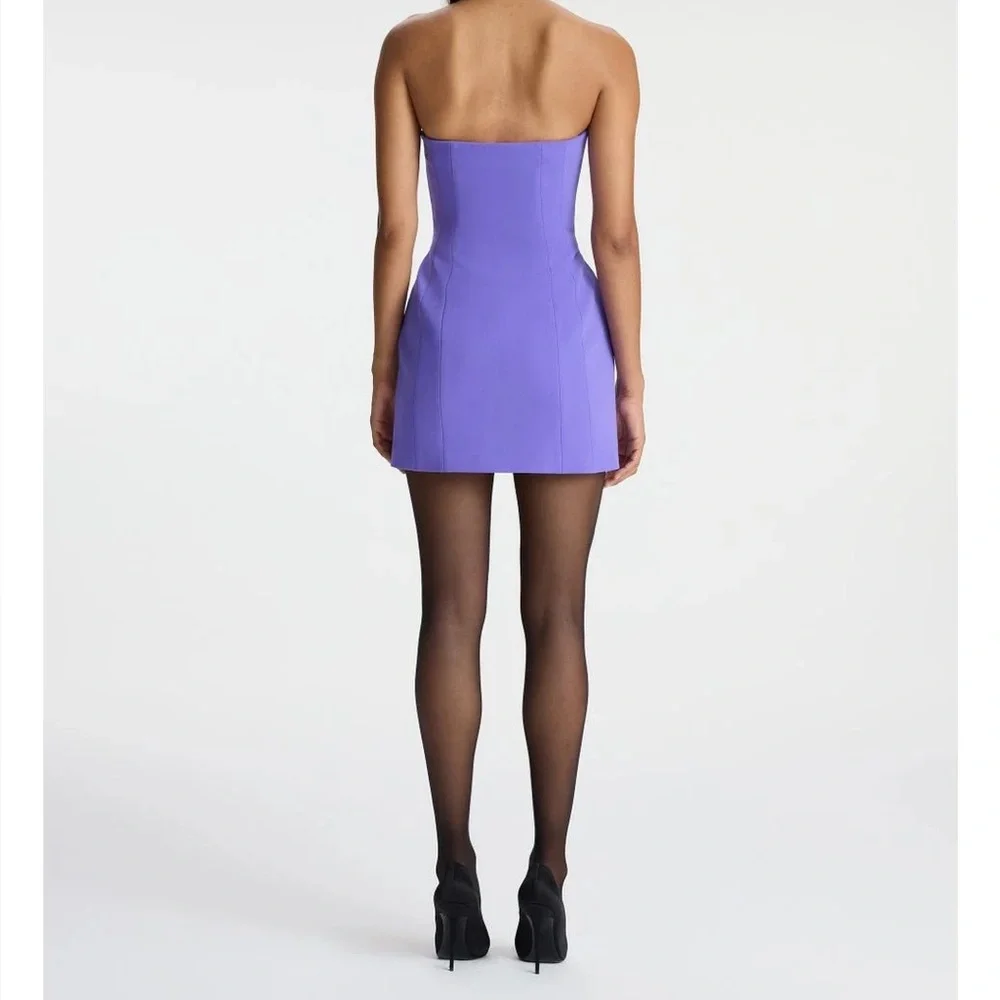 NWT ALC Women's Purple Elsie Strapless Mini Dress- Size 6 - Picture 2 of 8